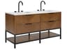 Diamond 60" Walnut Matte Black Vanity
