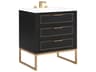 Markham 30" Midnight Black Satin Brass Vanity