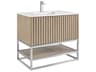 Terra 36" Cashmere Grey Brushed Nickel Vanity