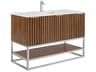 Terra 48" Walnut Brushed Nickel Vanity