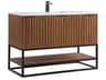 Terra 48" Walnut Matte Black Vanity