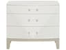 Axiom Nightstand 3-Drawer Linear White