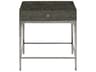 Linea Side Table with Drawer in Cerused Charcoal