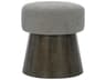 Linea Upholstered Round Bench in Cerused Charcoal
