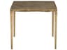 Benson Vintage Brass Cast Aluminum Square End Table