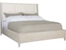 Axiom Linear Gray Beige Poplar Wood Upholstered Queen Panel Bed
