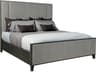 Linea Queen Upholstered Panel Bed in Cerused Charcoal