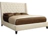 Interiors Maxime Wing Beige Hardwood Upholstered King Platform Bed