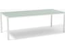 Get Together White Rectangular Glass Top Dining Table
