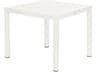 Aura Dining Table Arctic White Powder-Coated Aluminum