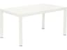 Aura Dining Table Arctic White Powder-Coated Aluminum 57"W x 35"D x 29"H