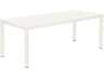 Aura Dining Table Arctic White Powder-Coated Aluminum 79"W x 35"D x 29"H