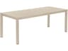 Aura Dining Table Champagne Powder-Coated Aluminum 79"W x 35"D x 29"H