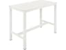 Aura Bar Table Arctic White Powder-Coated Aluminum 55"W x 28"D x 41"H