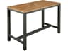 Aura Counter Table Graphite Powder-Coated Aluminum 55"W x 28"D x 36"H