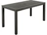 Aura Narrow Dining Table Graphite Powder-Coated Aluminum 55"W x 28"D x 29"H