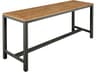 Aura Counter Table Graphite Powder-Coated Aluminum Natural Teak 79"W x 28"D x 36"H