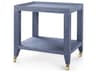 Rectangular Wood Navy Blue End Table