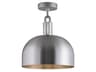 Forked 1-Light Steel Semi Flush Mount