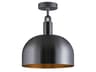 Forked 1-Light Gun Metal Gunmetal Semi Flush Mount