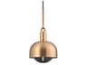 Forked 1-Light Brass Mini Pendant