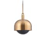 Forked 1-Light Brass Pendant