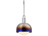 Forked 1-Light Burnt Steel Linear Mini Pendant