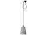 Hooked 1-Light Brass Gray Mini Pendant