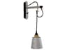 Hooked 1-Light Brass Wall Sconce
