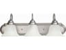 3-Light Matte Nickel Glass Vanity Light