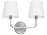 Dawson 2-Light Brushed Nickel Vanity Light