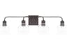 Tanner 4-Light Bronze Glass Vanity Light