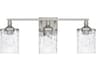 Colton 3-Light Brushed Nickel Glass Vanity Light