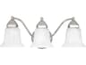 3-Light Chrome Glass Vanity Light
