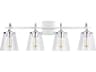 4-Light Chrome Glass Vanity Light