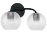 Dolan 2-Light Matte Black Glass Vanity Light