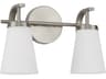Drake 2-light Brushed Nickel Vanity Light