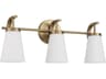 Drake 3-light Aged Brass Vanity Light
