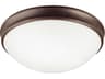 3-Light Oil Rubbed Bronze Glass Bowl Flush Mount