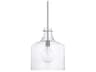 Crawford 1-Light Brushed Nickel Glass Mini Pendant