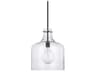 Crawford 1-Light Bronze Glass Mini Pendant