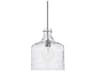 Crawford 1-Light Brushed Nickel Glass Mini Pendant