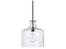 Crawford 1-Light Bronze Glass Mini Pendant