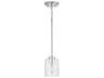 Greyson 1-Light Brushed Nickel Glass Cylinder Mini Pendant