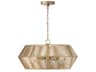 Kaiya 4-Light Matte Brass Drum Pendant