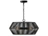 Kaiya 4-Light Matte Black Drum Pendant