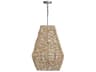 4-Light Natural Jute And Grey Pendant