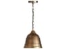 Sedona 1-Light Oxidized Brass Nickel Bell Mini Pendant