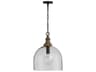 1-Light Grey Wash And Dark Pewter Dome Pendant