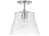 Baker 1-Light Brushed Nickel Empire Mini Pendant
